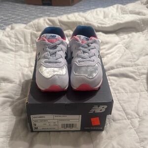 New Balance Kids' Sneakers - Silver and Pink